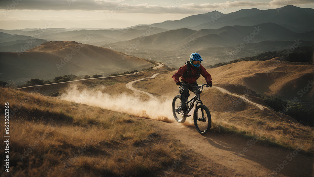 person riding a bike