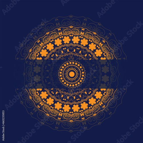 Luxury mandala background design. (ID: 663235853)