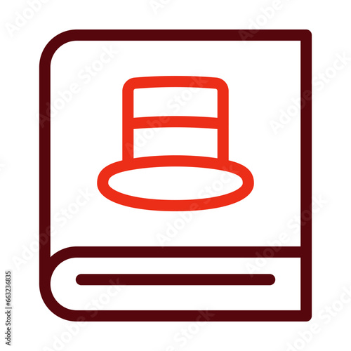 Detective Book Thick Line Two Colors Icon Design