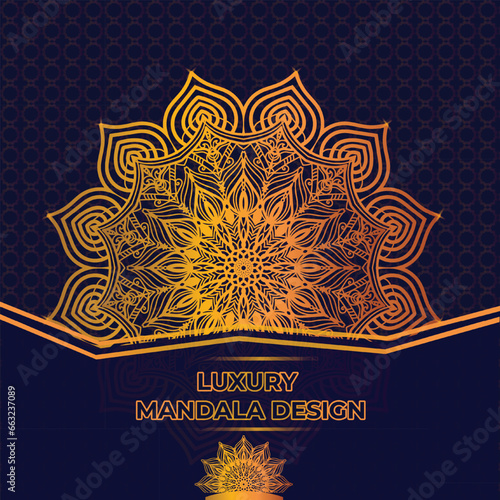 Luxury mandala background design. (ID: 663237089)