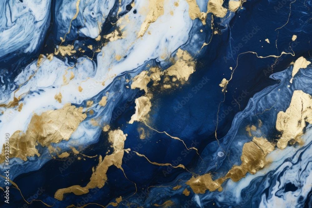 Abstract marble marbled ink painted painting texture luxury background banner - Blue white swirls gold painted splashes Abstract marble marbled ink painted painting texture luxury background banner - Blue white swirls gold painted splashes