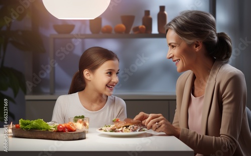 couple having dinner at home