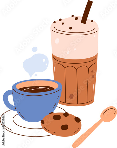 Coffee Cups And Cookie