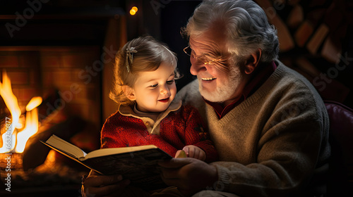 Cozy Storytime: Grandfather & Grandchild by Fire