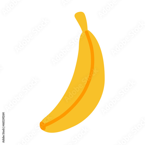 Hand drawn banana vector illustration isolated on white background.