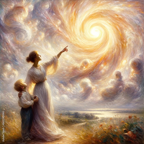 Fatima's Luminous Spinning Sun: A Mother and Child's Astonishment