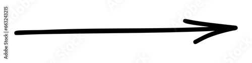 Long arrow thin line icon. Hand drawn black arrow. Vector PNG design elements isolated.