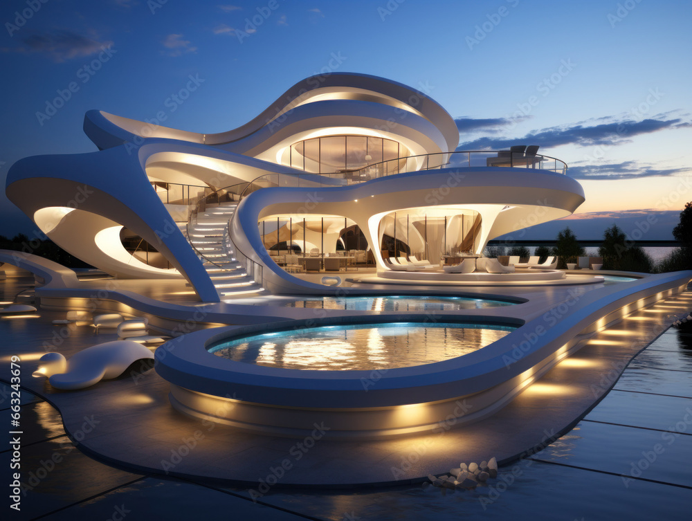 Fototapeta premium a modern design an abstract architecture.