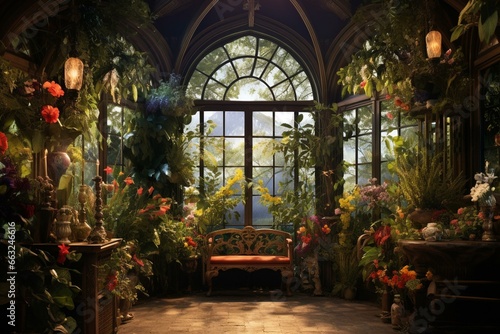 Botanical haven for enchanting gatherings. Generative AI