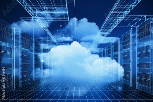 Contemporary cloud infrastructure. Generative AI
