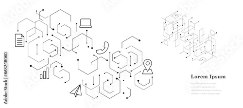 幾何学 抽象 六角形 科学 ビジネス 背景 透過