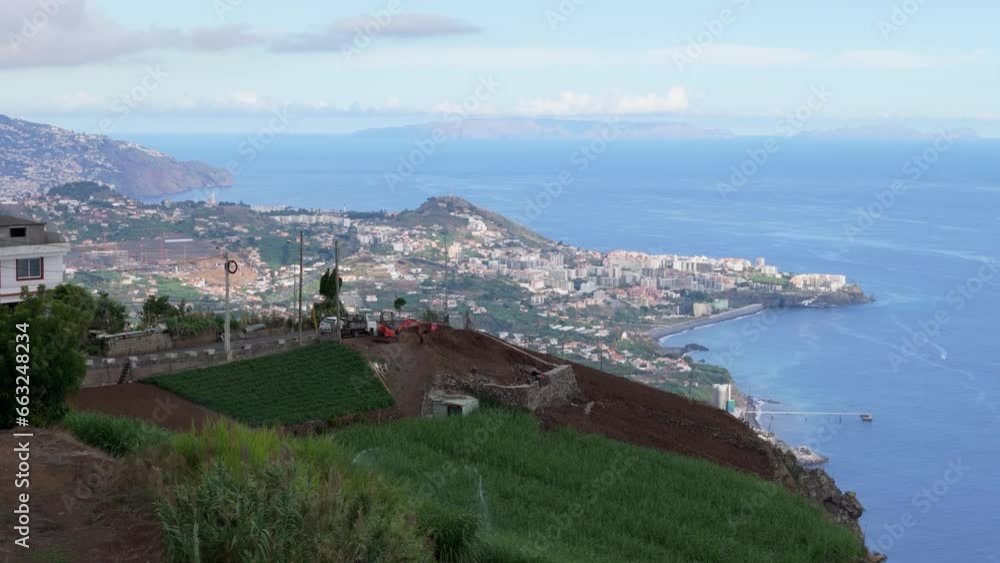 Aerial view of Camara de Lobos municipality in Madeira island, Portugal, Atlantic ocean. Aerial view of Camara de Lobos municipality in Madeira island, Portugal, Atlantic ocean.
