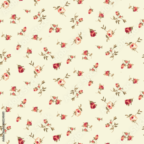 seamless pattern with red hearts