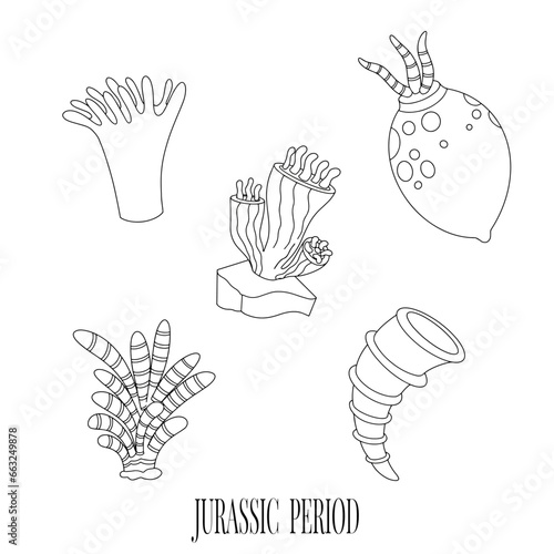 Jurassic period Dinosaurs Prehistoric period Sea creatures © Nadi