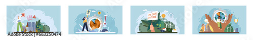 Climate change. Save the planet. Vector illustration To combat climate change, we need to change our environmental practices Earth pollution negatively affects air, water, and soil quality Choose
