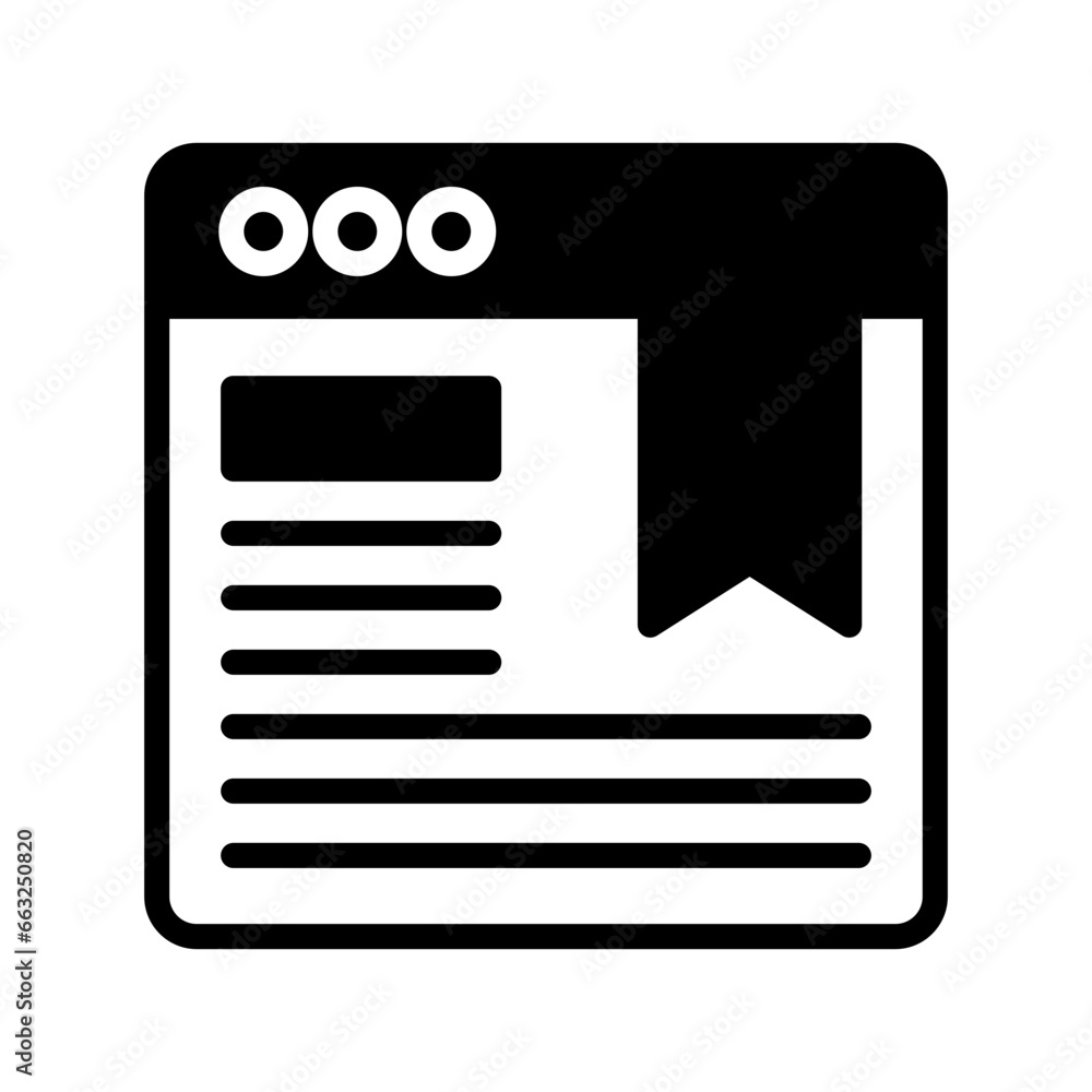 Bookmark Service icon in vector. Illustration Bookmark Service icon in vector. Illustration