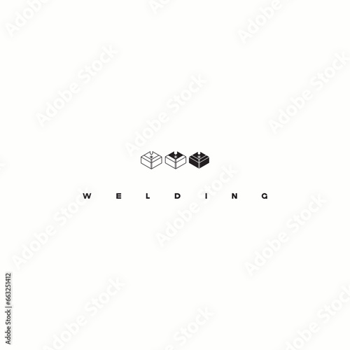 
illustration consisting of an image of a welded structure in the form of a symbol or logo