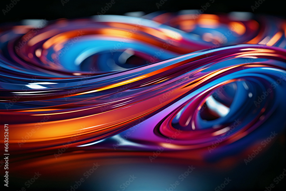 
Digital technology, abstract background. Colorful waves. Generative AI.
