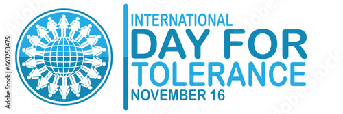 International Day of Tolerance Vector illustration. November 16. Suitable for greeting card, poster and banner