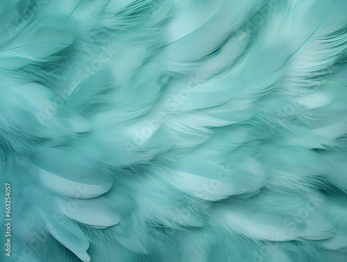 Turquoise textured feather close up background 