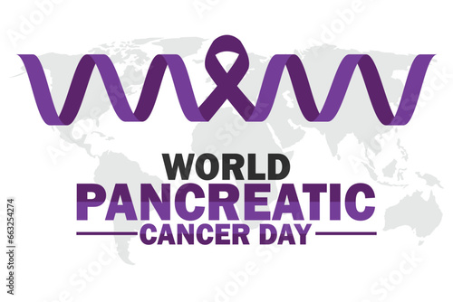 World Pancreatic Cancer Day. Vector Illustration Suitable for greeting card, poster and banner.