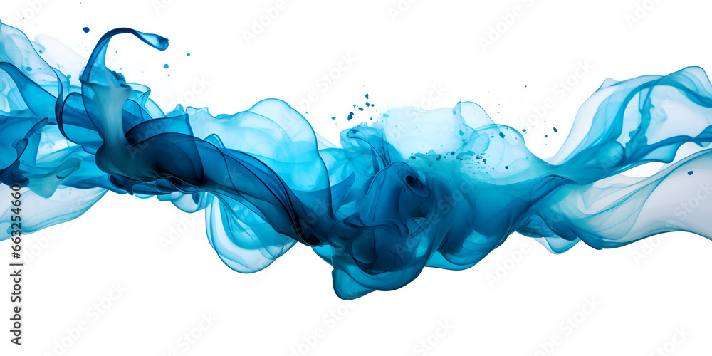 Turquoise acrylic ink splash on white background Turquoise acrylic ink splash on white background