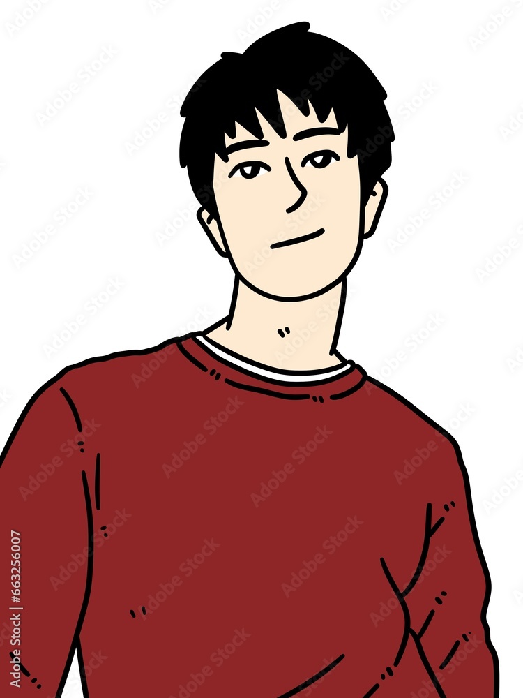 cute man cartoon on white background cute man cartoon on white background