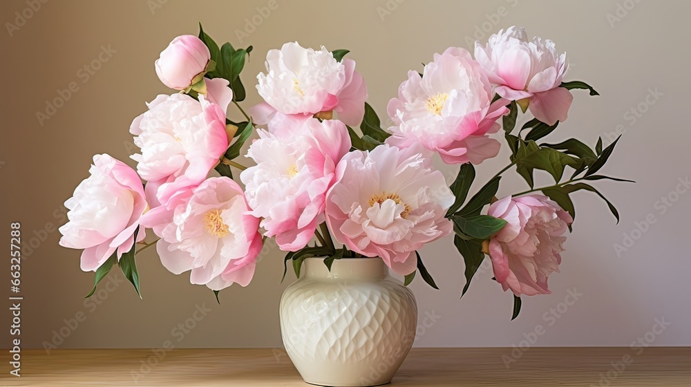 Obraz premium Flowers, bouquet, yellow daisies, orange poppies, radiant, burst of colors, vibrancy of life, joy, embracing each day, smile. Generated by AI