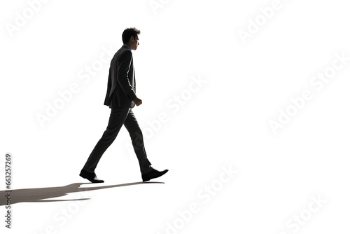 man walking,Dynamic side view of a person walking