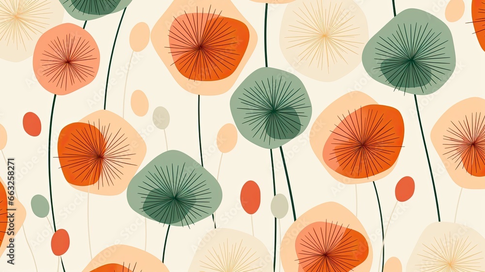 Flower pattern with abstract floral branches with leaves. Nature illustration flowers background. Flower pattern with abstract floral branches with leaves. Nature illustration flowers background.