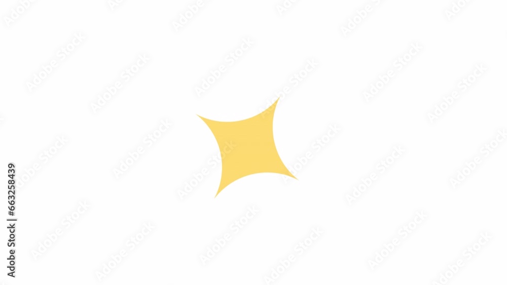 Rotating sparkle blink 2D object animation. Magical spark flat cartoon 4K video, transparent alpha channel. Achievement award. Luxury twinkle. Shining light star animated element on white background Rotating sparkle blink 2D object animation. Magical spark flat cartoon 4K video, transparent alpha channel. Achievement award. Luxury twinkle. Shining light star animated element on white background