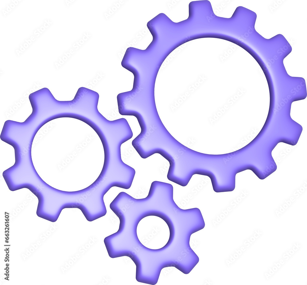 3d rendering setting gear icon. Illustration with shadow isolated on white. 3d rendering setting gear icon. Illustration with shadow isolated on white.