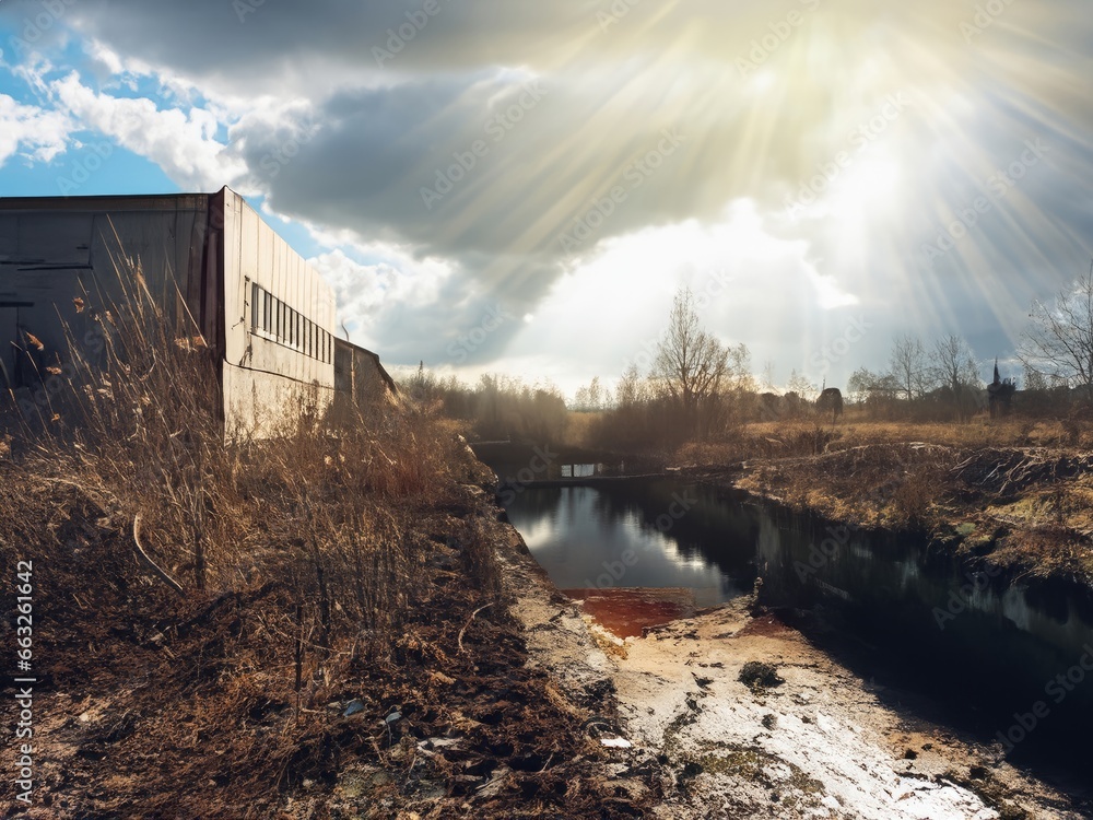 Fototapeta premium neglected industrial landscape