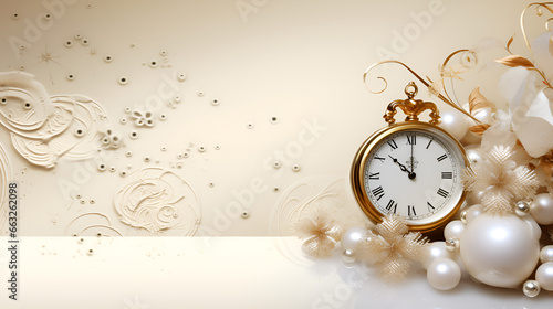 vintage background with clock