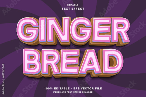 Gingerbread Editable Text Effect