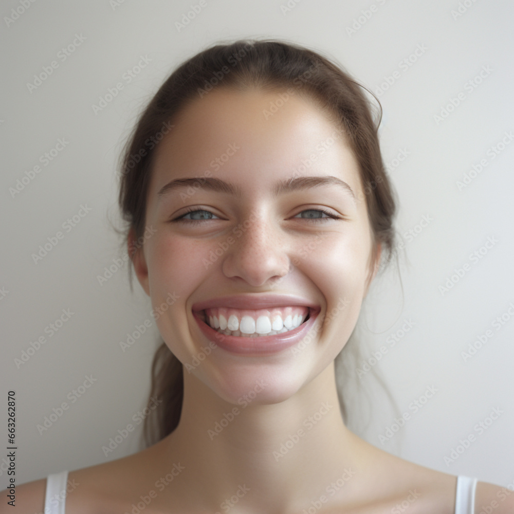 Happy laughing young beautiful woman, positive expressions. Open happy female face with charismatic smile. AI generated. Happy laughing young beautiful woman, positive expressions. Open happy female face with charismatic smile. AI generated.