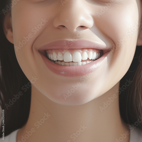 Smile. Happy laughing young beautiful woman  positive expressions. Open happy female face with charismatic smile. AI generated. 