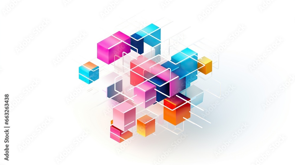 cubes concept isolated on white background cubes concept isolated on white background