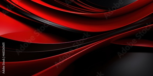 Modern 3D layers in red and black, waves, Business Background