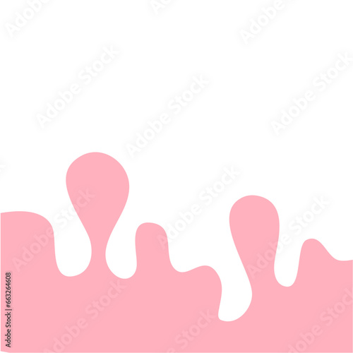Pink Pastel Melted Corner Background Element