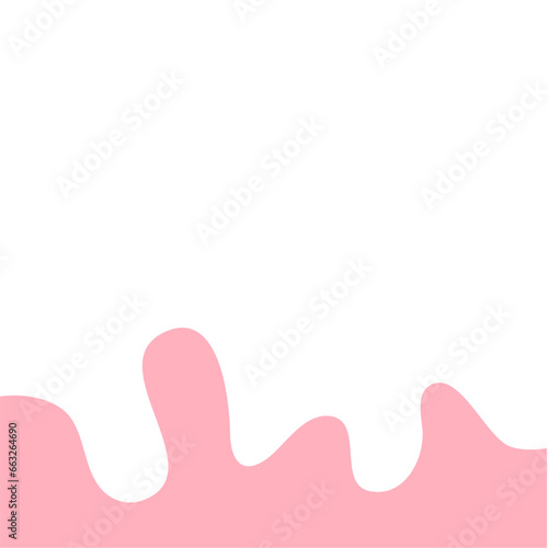 Pink Pastel Melted Corner Background Element