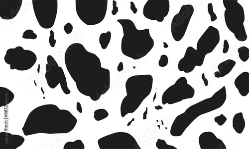 Cow Animal skin background with black and white pattern