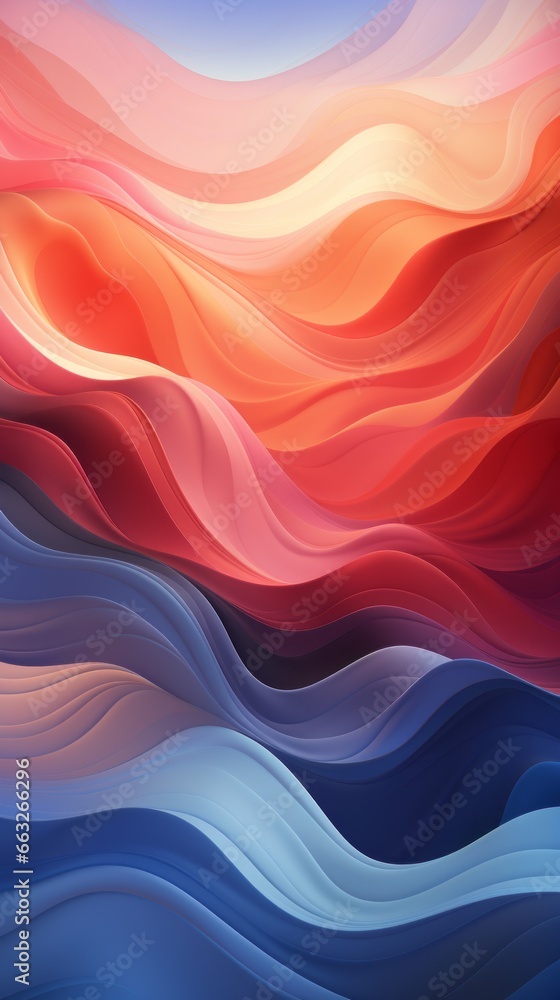 Fototapeta premium Colorful wavy gradient background for smartphone