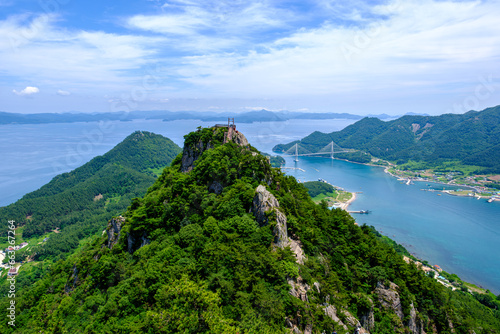 Scenic view of the Saryangdo Islands against the sky, South Korea