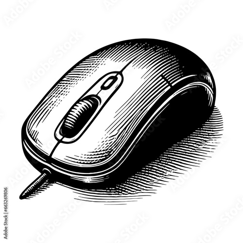 computer mouse sketch