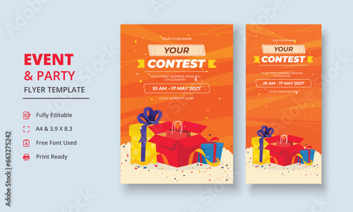 Contest Flyer, Competition Flyer, Contest Event Flyer, Contest DL Flyer, Roll Up Banner, Tournament Poster