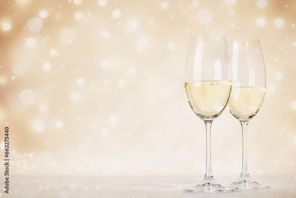 Two champagne glasses Two champagne glasses