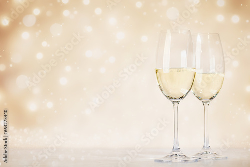 Two champagne glasses
