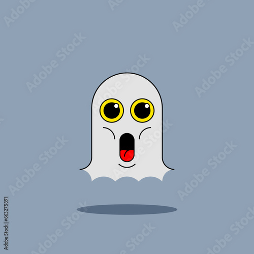 Ghost. Cartoon of halloween character, halloween Vector illustration of a Ghost.	
 (ID: 663275891)