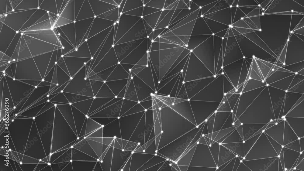 Abstract background with a dynamic black and white dots and line wave ...
